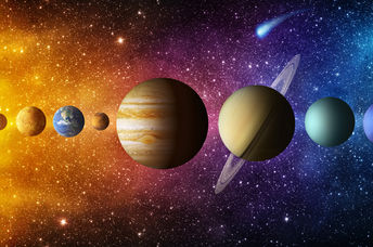 即使只是我们太阳系的行星距离我们的家中有数百万公里。（Shutterstock）