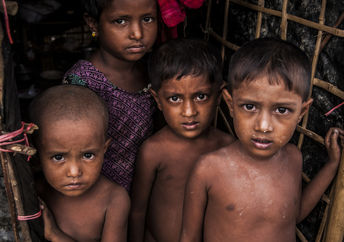 孟加拉国露营的Rohingya难民