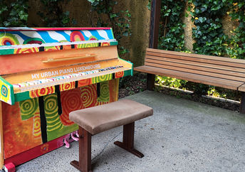 公园里的钢琴。